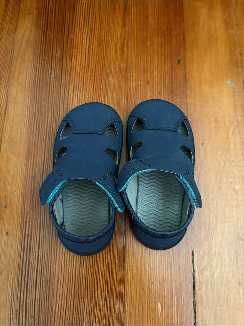 Kids Navy Blue Closed-Toe Sandals